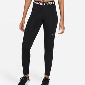 Nike Pro Women's Mid-Rise Mesh-Paneled Leggings